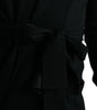 Robe élégante en cachemire noir Dolce & Gabbana avec ceinture à la taille