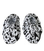 Dolce & Gabbana White Logo Print Nylon Slip On Flats Shoes
