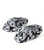 Dolce & Gabbana White Logo Print Nylon Slip On Flats Shoes