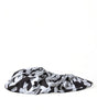 Dolce & Gabbana White Logo Print Nylon Slip On Flats Shoes