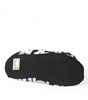 Dolce & Gabbana White Logo Print Nylon Slip On Flats Shoes