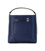 Michael Kors Mercer Small Navy Pebbled Leather Bucket Crossbody Bag Purse