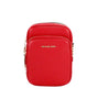 Michael Kors Jet Set Bright Red Pebbled Leather North South Chain Crossbody Bag