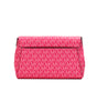 Michael Kors Jet Set Medium Electric Pink Convertible Pouchette Crossbody Bag