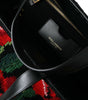 Sac fourre-tout noir brodé à fleurs chic Dolce & Gabbana