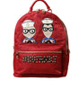 Dolce & Gabbana Embellished Red Backpack with Gold Detailing