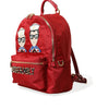 Dolce & Gabbana Embellished Red Backpack with Gold Detailing