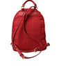 Dolce & Gabbana Embellished Red Backpack with Gold Detailing