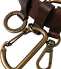 Dolce & Gabbana Brown Calf Leather Gold Metal Buckle Belt