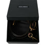 Dolce & Gabbana Brown Calf Leather Gold Metal Buckle Belt