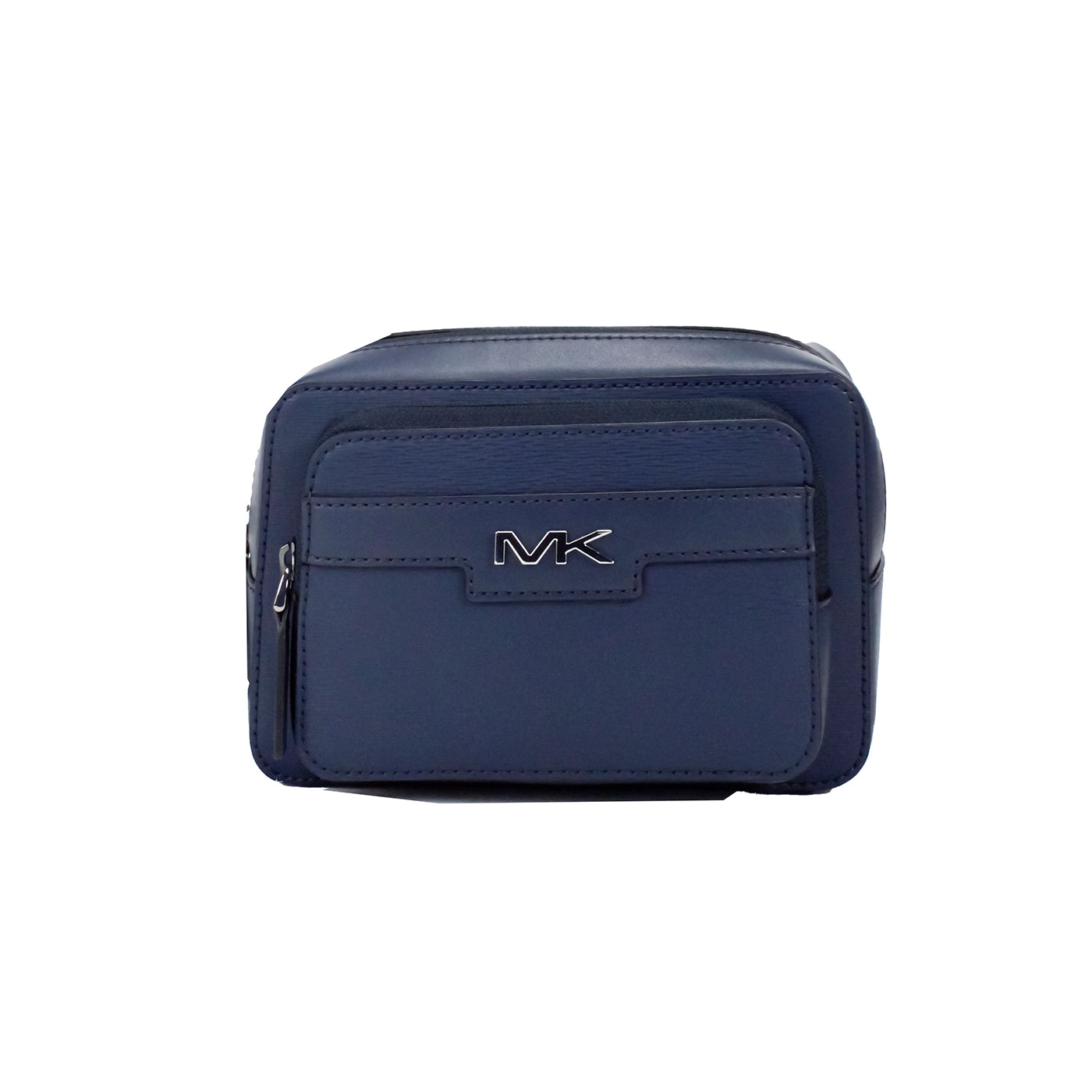 Sac ceinture Michael Kors Cooper, petit modèle bleu marine en cuir lisse à double fermeture éclair