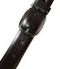 Dolce & Gabbana Dark Brown Leather Silver Metal Buckle Belt