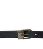 Dolce & Gabbana Elegant Black Leather Belt with Metal Buckle