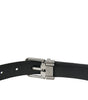 Dolce & Gabbana Black Leather Silver Metal Buckle Belt