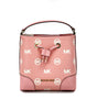 Michael Kors Mercer Small Primrose Embossed Drawstring Bucket Messenger Bag