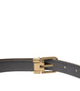 Dolce & Gabbana Metallic Gold Calf Leather Metal Buckle Belt