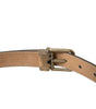 Dolce & Gabbana Black Calf Leather Gold Metal Buckle Belt