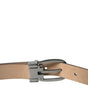 Dolce & Gabbana Dark Brown Leather Silver Metal Buckle Belt