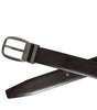 Dolce & Gabbana Dark Brown Leather Silver Metal Buckle Belt