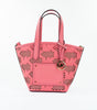 Michael Kors Kimber Small Tea Rose Leather 2-in-1 Zip Tote Messenger Bag Purse
