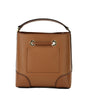 Michael Kors Mercer Small Luggage Pebbled Leather Bucket Crossbody Bag Purse