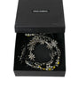 Dolce & Gabbana Black Daisy Crystal Dauphine Waist Belt