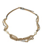 Dolce & Gabbana Blue Braided Gold Brass Chain Waist Belt