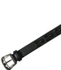 Dolce & Gabbana Black Embellished Leather Engraved Buckle Belt
