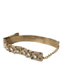 Dolce & Gabbana Gold Tone Brass Crystal Embellished Belt
