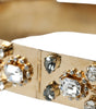 Dolce & Gabbana Gold Tone Brass Crystal Embellished Belt
