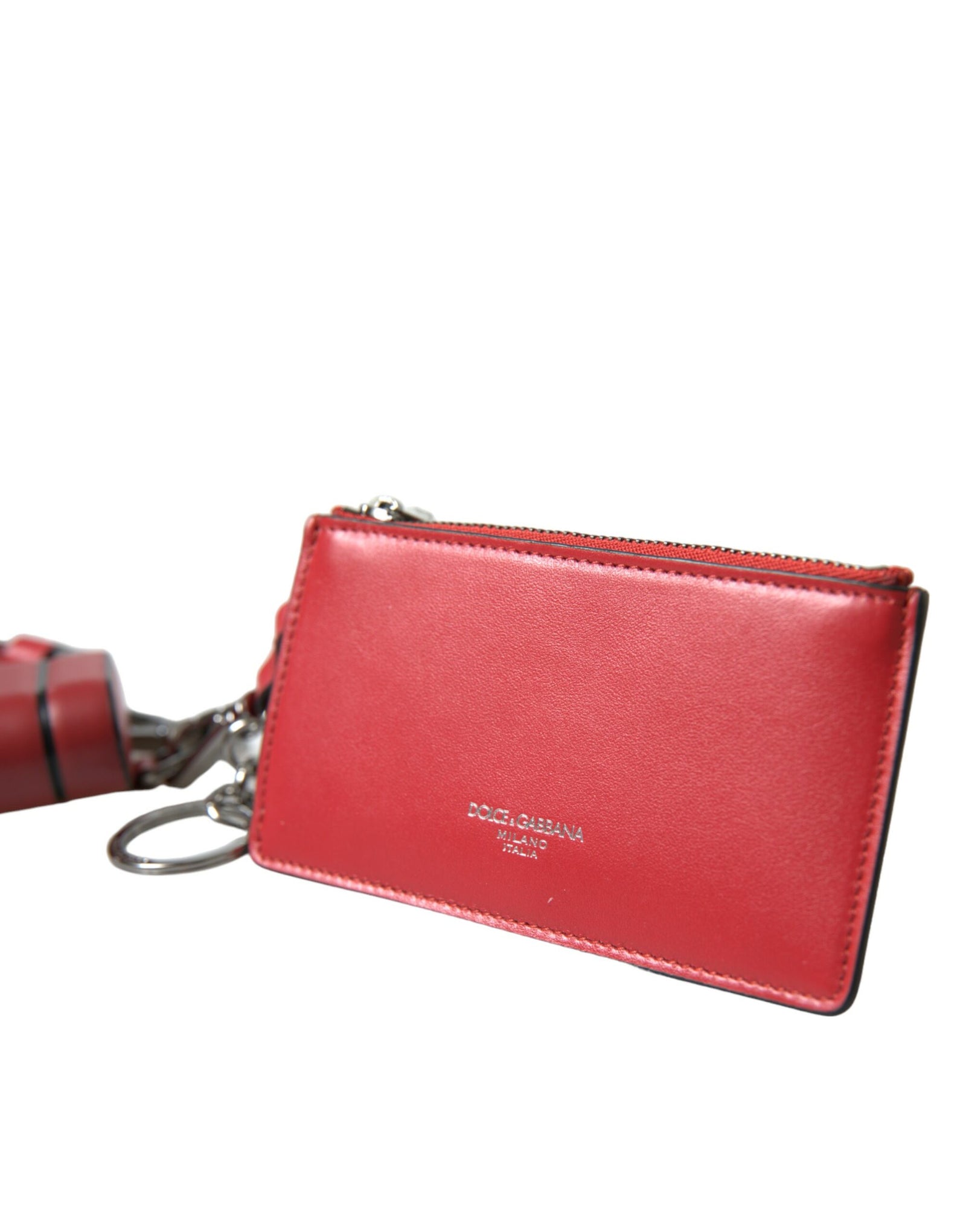 Étui élégant en cuir rouge pour Airpods Dolce & Gabbana