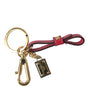 Dolce & Gabbana Stunning Red Leather Keychain