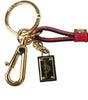 Dolce & Gabbana Stunning Red Leather Keychain