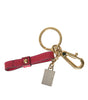 Dolce & Gabbana Stunning Red Leather Keychain