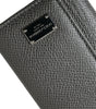 Dolce & Gabbana Chic Gray Leather Trifold Key Holder