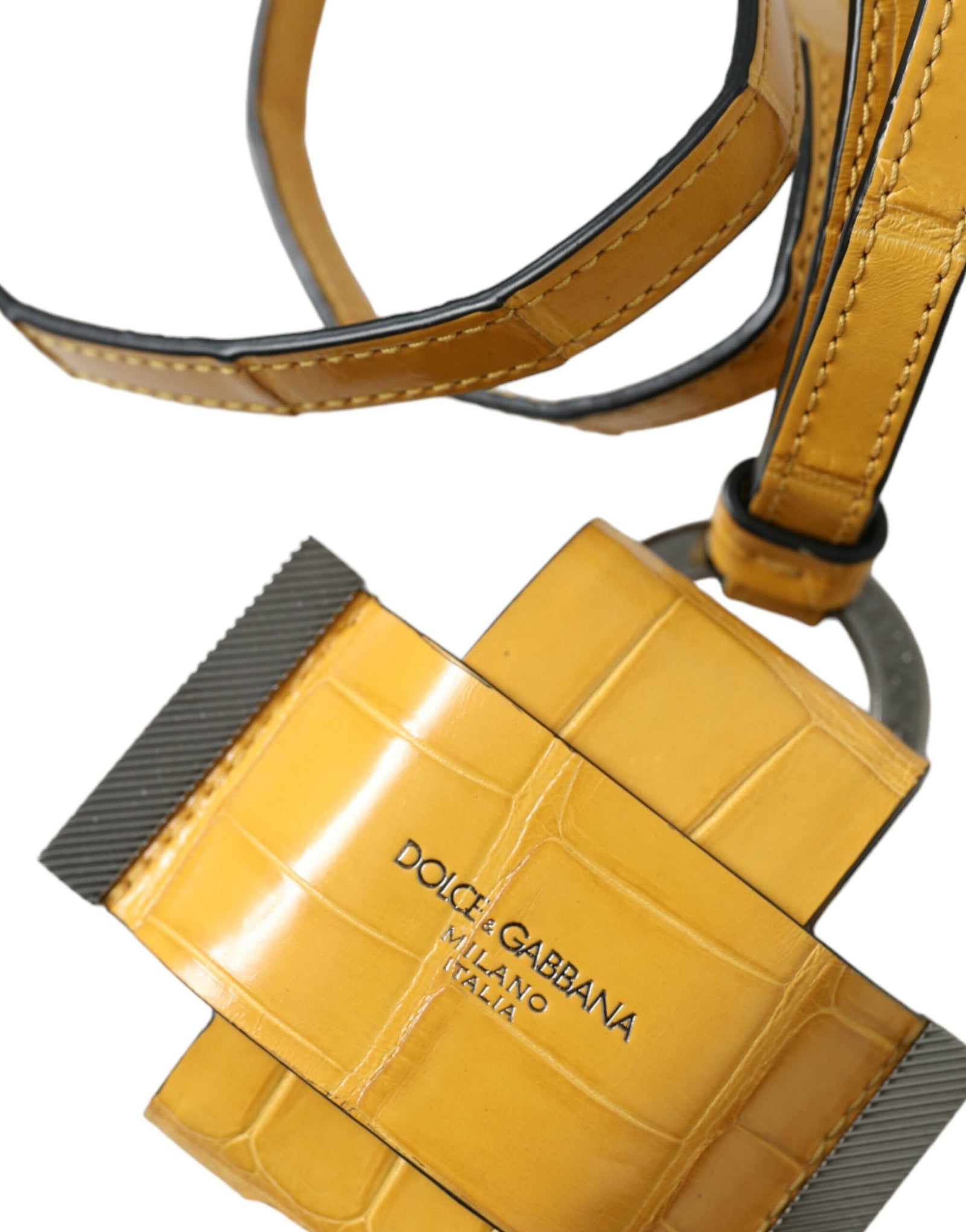 Porte-clés Dolce &amp; Gabbana en cuir d'alligator exquis