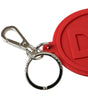 Dolce & Gabbana Elegant Red Trifold Key Holder Case
