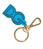 Dolce & Gabbana Elegant Blue & Gold Keychain Accessory