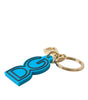 Dolce & Gabbana Elegant Blue & Gold Keychain Accessory