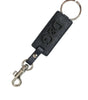 Dolce & Gabbana Elegant Leather Keychain in Black & Silver
