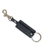 Dolce & Gabbana Elegant Leather Keychain in Black & Silver