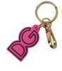 Dolce & Gabbana Chic Gold and Pink Logo Keychain