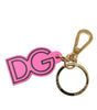 Dolce & Gabbana Chic Gold and Pink Logo Keychain