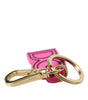 Dolce & Gabbana Chic Gold and Pink Logo Keychain