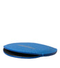 Dolce & Gabbana Blue Calfskin Leather Round Logo Hand Mirror Holder