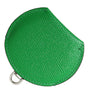 Dolce & Gabbana Green Calfskin Leather Round Logo Hand Mirror Holder