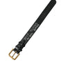 Dolce & Gabbana Black Textured Leather Gold Tone Metal Buckle Armband