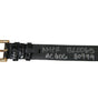 Dolce & Gabbana Black Textured Leather Gold Tone Metal Buckle Armband