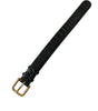 Dolce & Gabbana Black Textured Leather Gold Tone Metal Buckle Armband