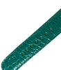 Dolce & Gabbana Green Textured Leather Gold Tone Metal Buckle Neckband